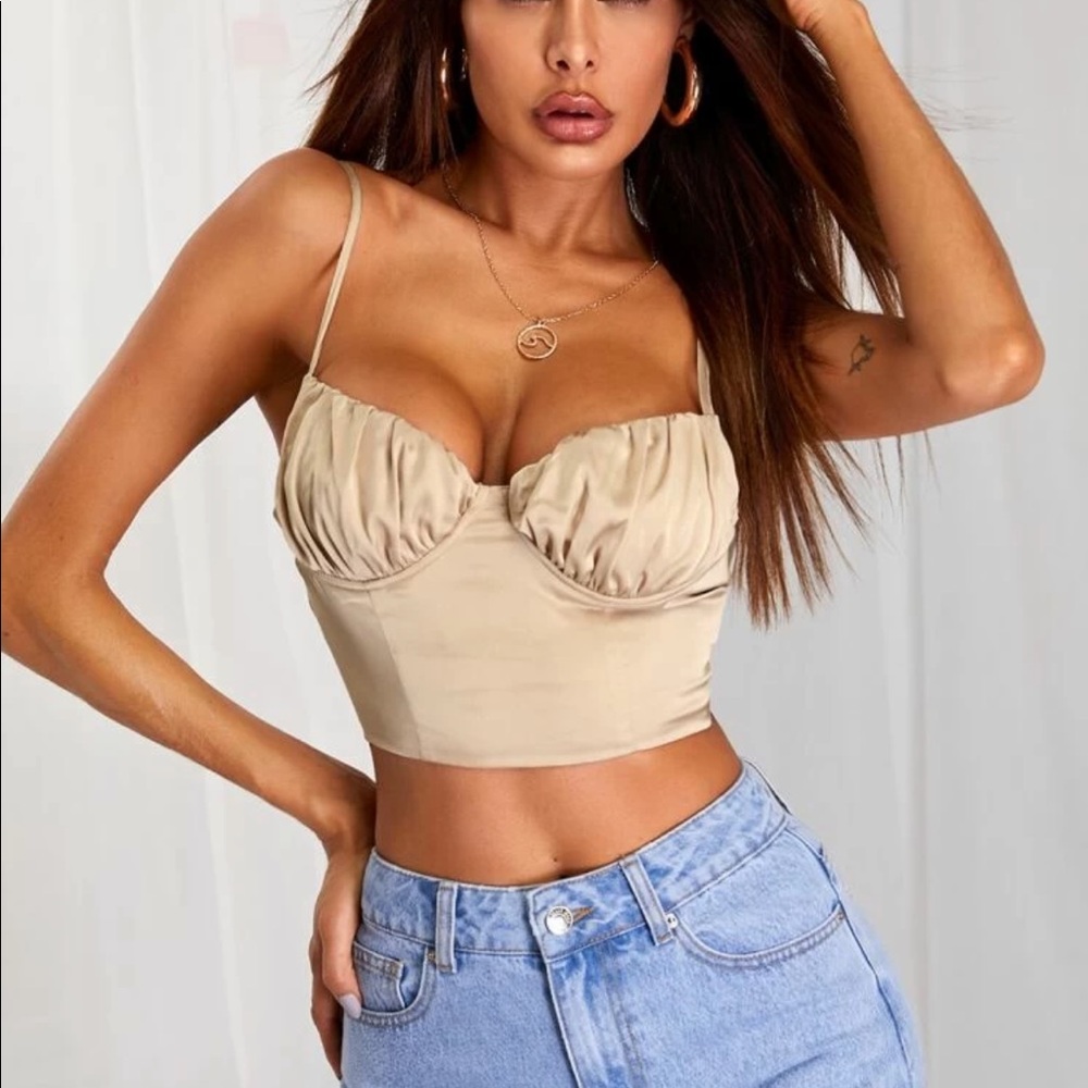 Nude corset top